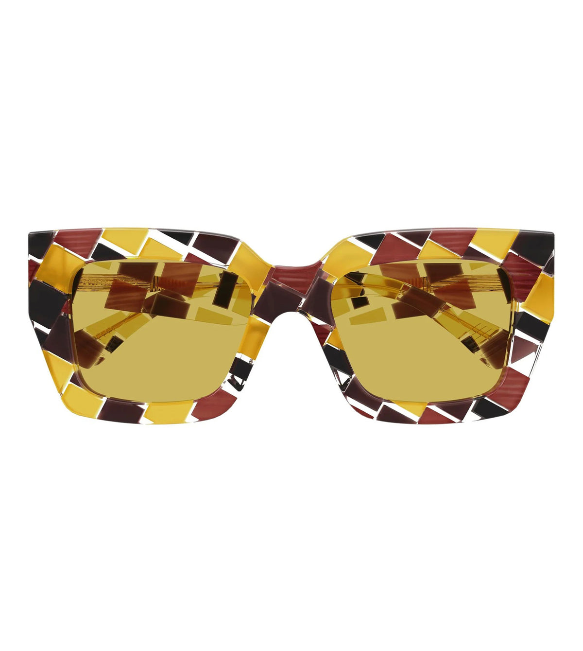 Bottega Veneta Women's Yellow Rectangle Sunglasses - BV1212S-009-52