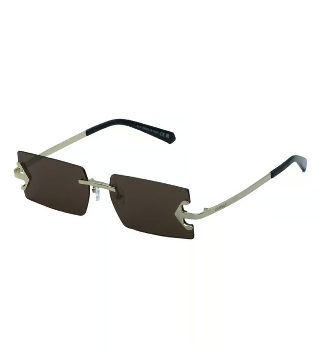 Off White Men's Brown Rectangular Sunglasses OERI15517664