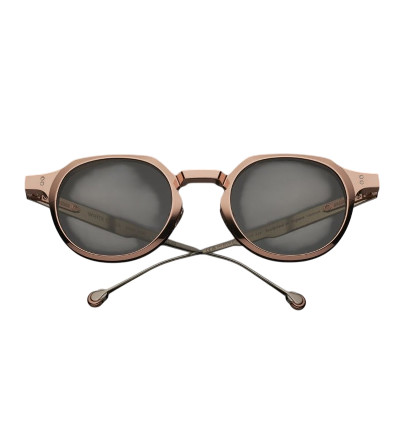 Massada White Circle MA-9779 Squared Sunglasses - side view