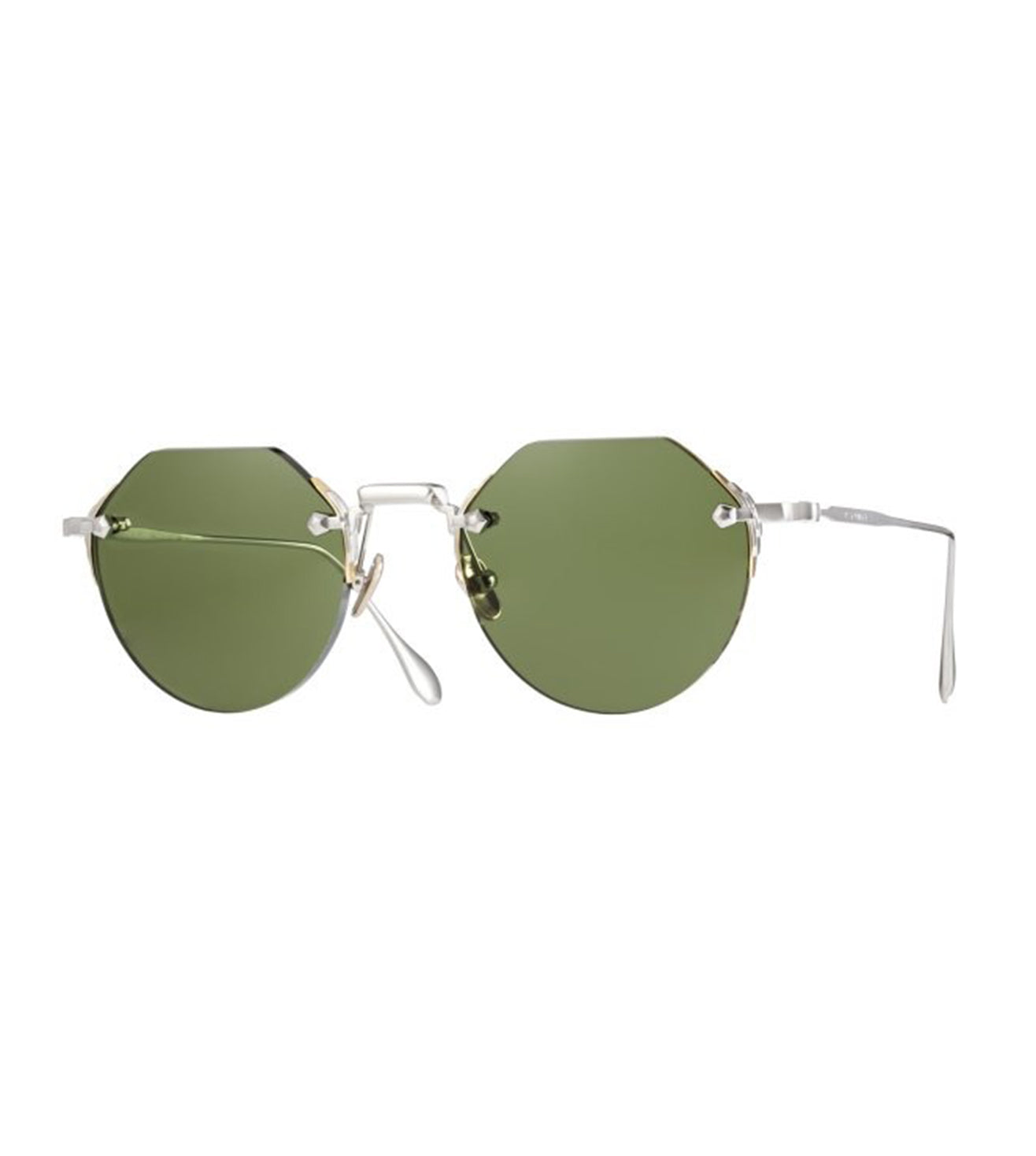 Massada Pentagon Supreme MA-9909 Silver Green Pentagon Sunglasses - side view