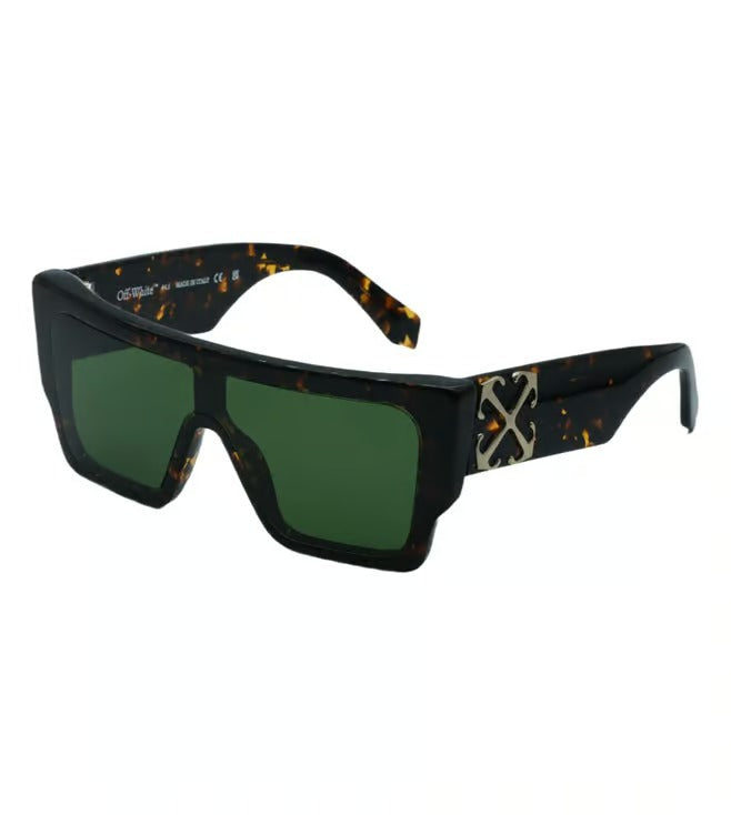 Off White Men's Green Square Sunglasses OERI14FS2516055