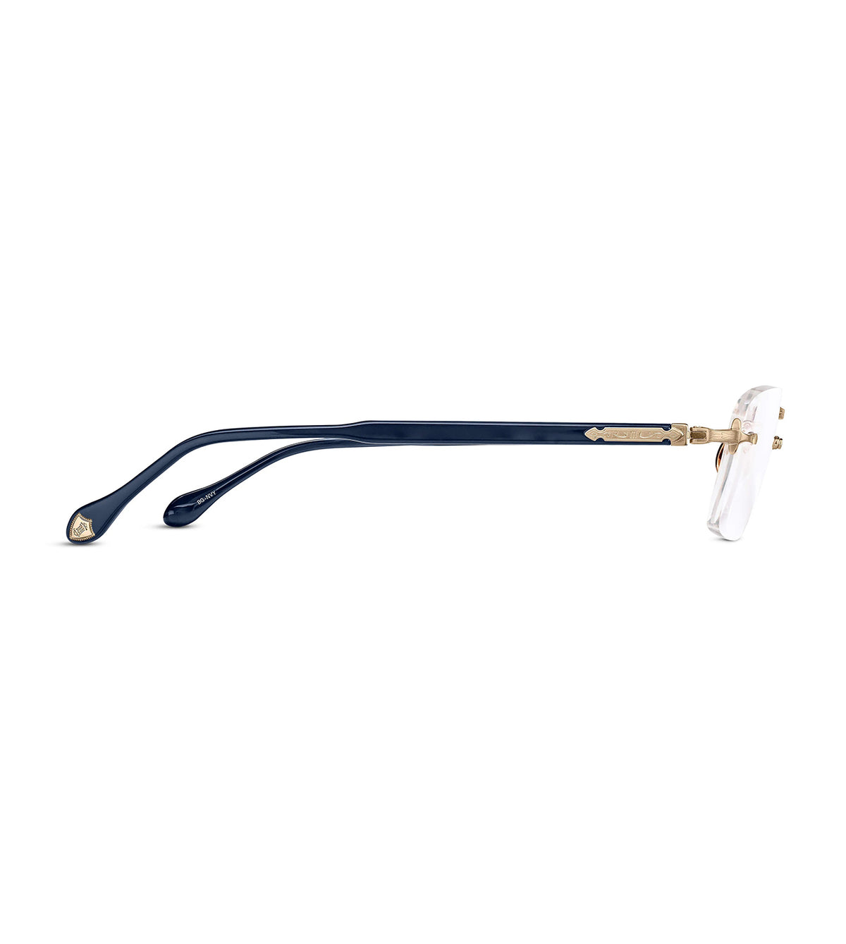 Matsuda M5009.RX.BG-NVY.52 Unisex Brushed Gold Rectangle Optical Frames alternate view