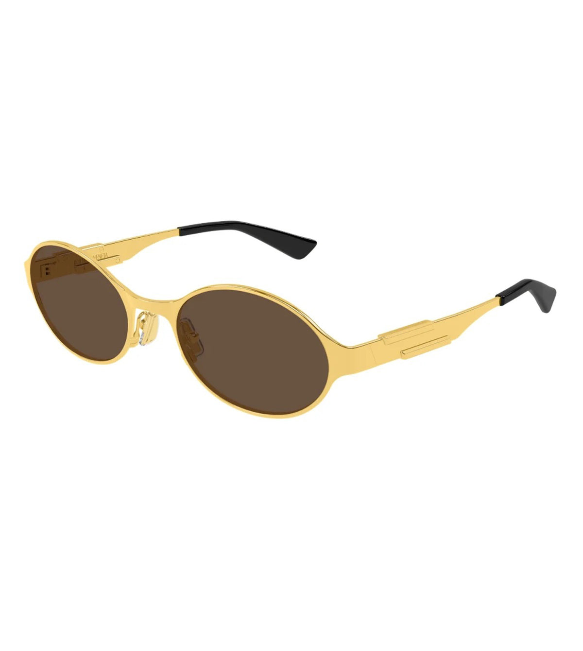 Bottega Veneta Women's Brown Oval Sunglasses - BV1456S-001-55