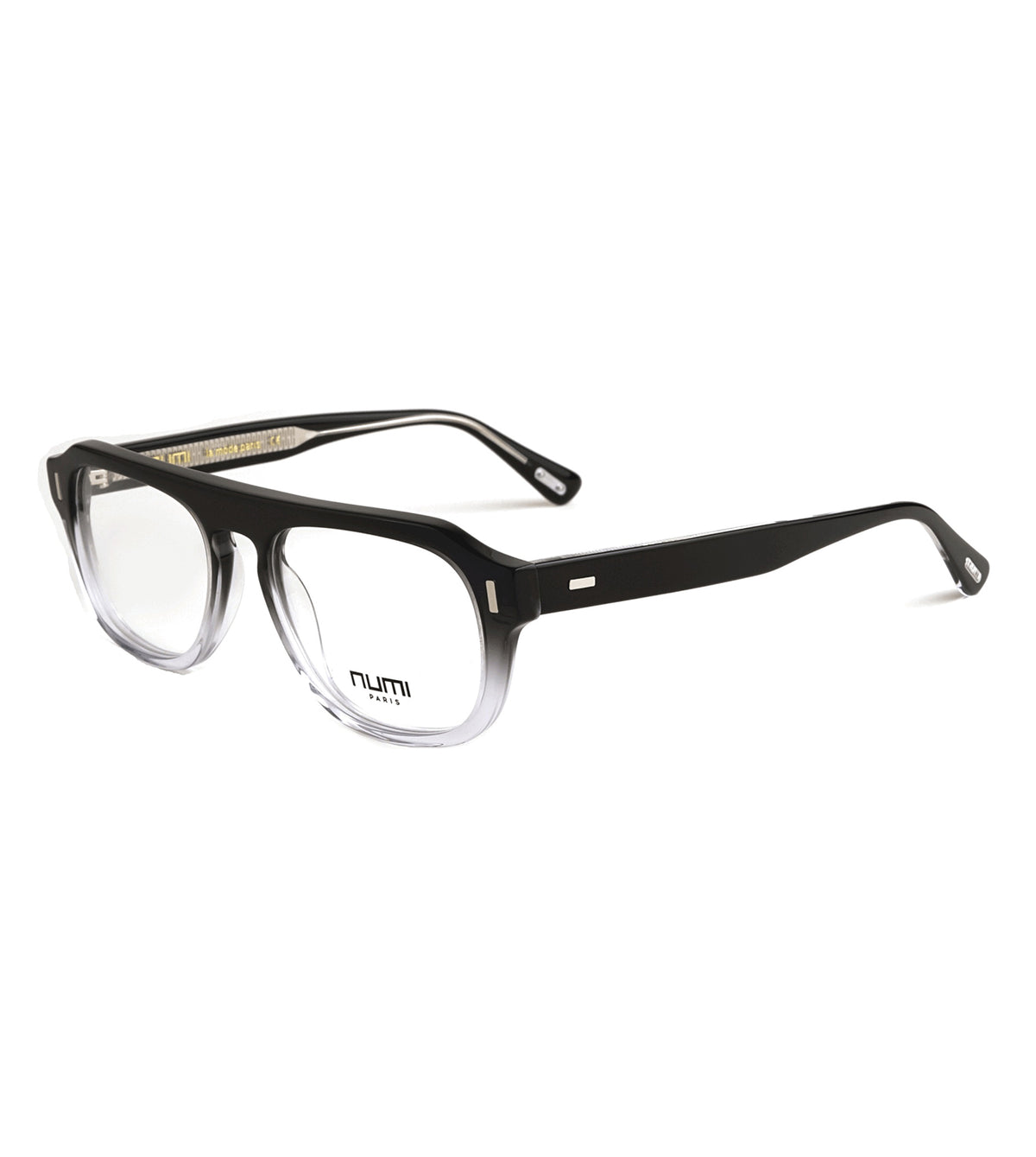 Numi Paris Men's Black/Clear Rectangle Optical Frames - NP2403-03-54