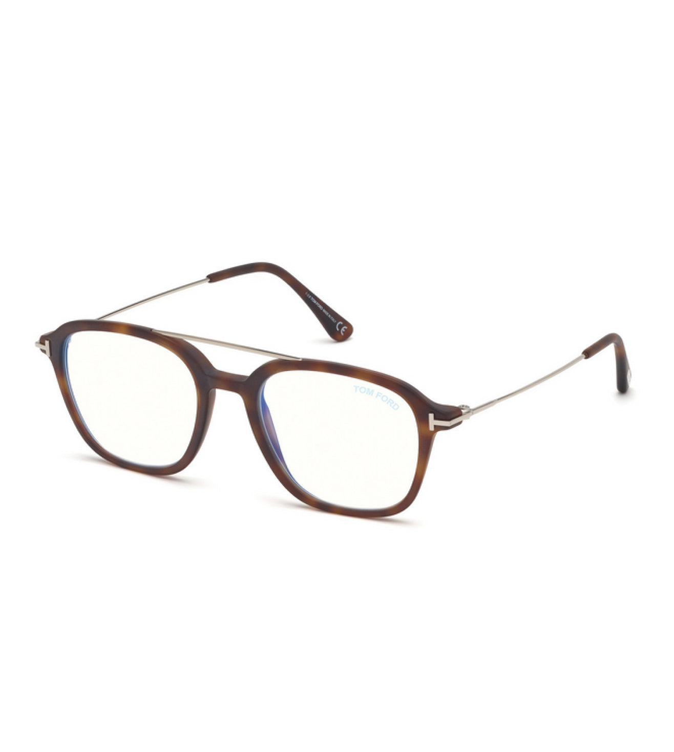Tom Ford Unisex Havana Square Optical Frames-zoom-1
