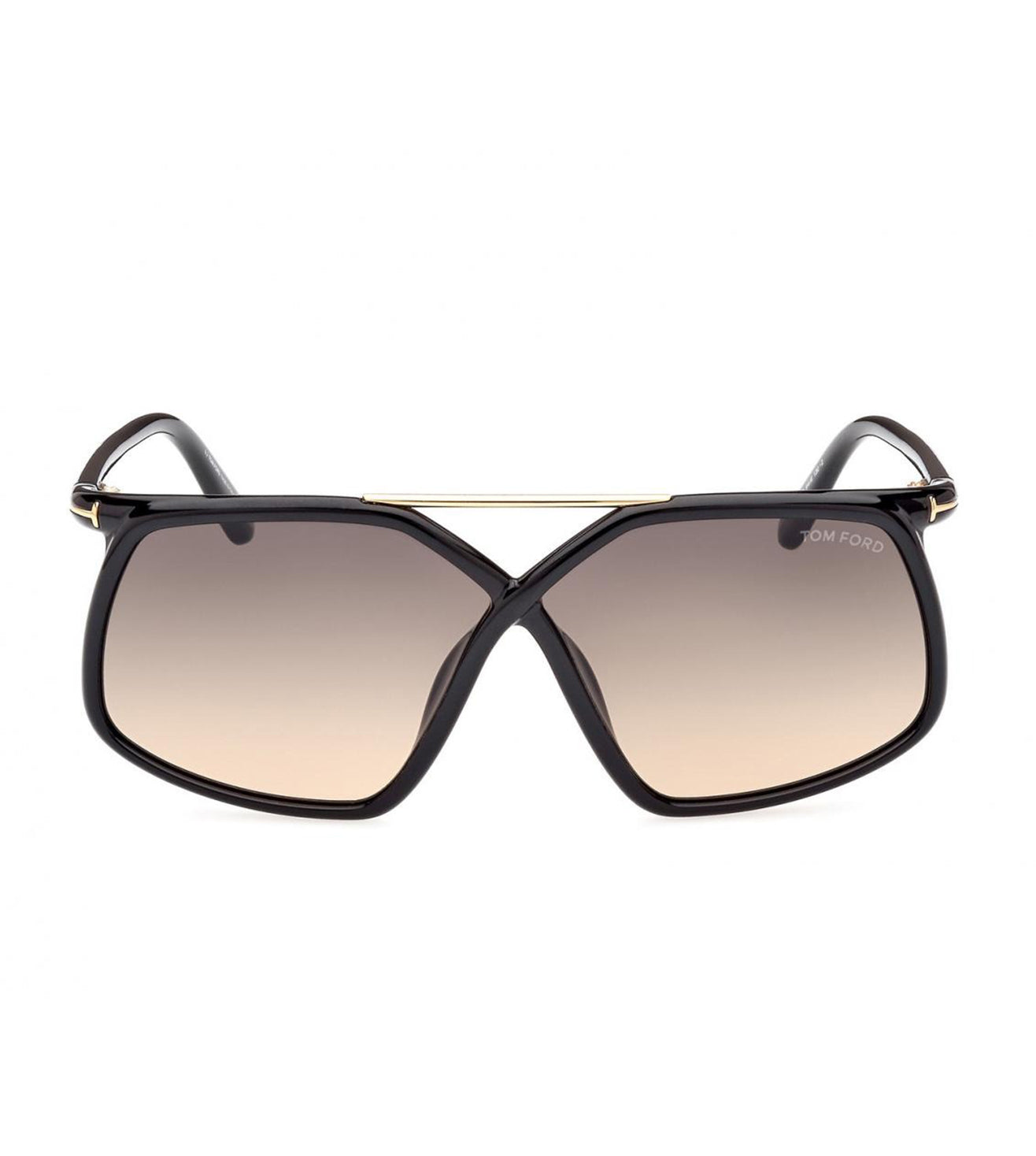 Tom Ford Women's Grey & Brown Gradient Irregular Sunglasses