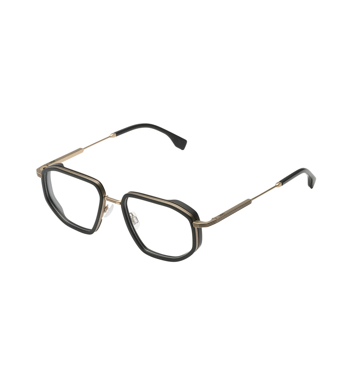 Komono Unisex Black/Gold Aviator Optical Frames - KOM-O8825