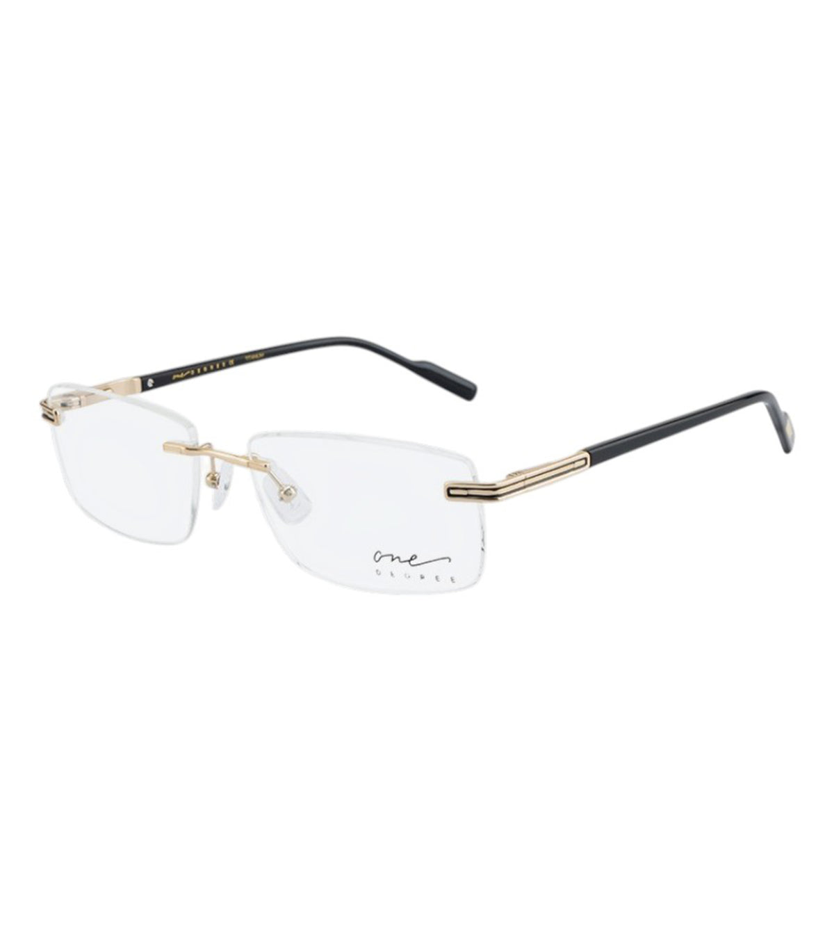 One Degree Unisex Gold Rectangle Optical Frames - OD1001 A1C1 55