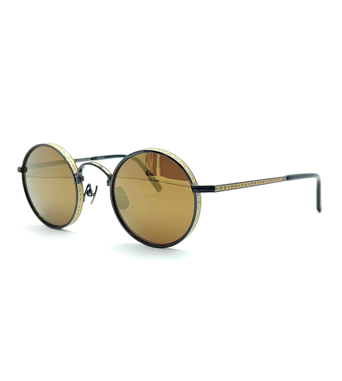Matsuda M3100.SG.BLK-MGP.47 Unisex Gold Round Sunglasses alternate view