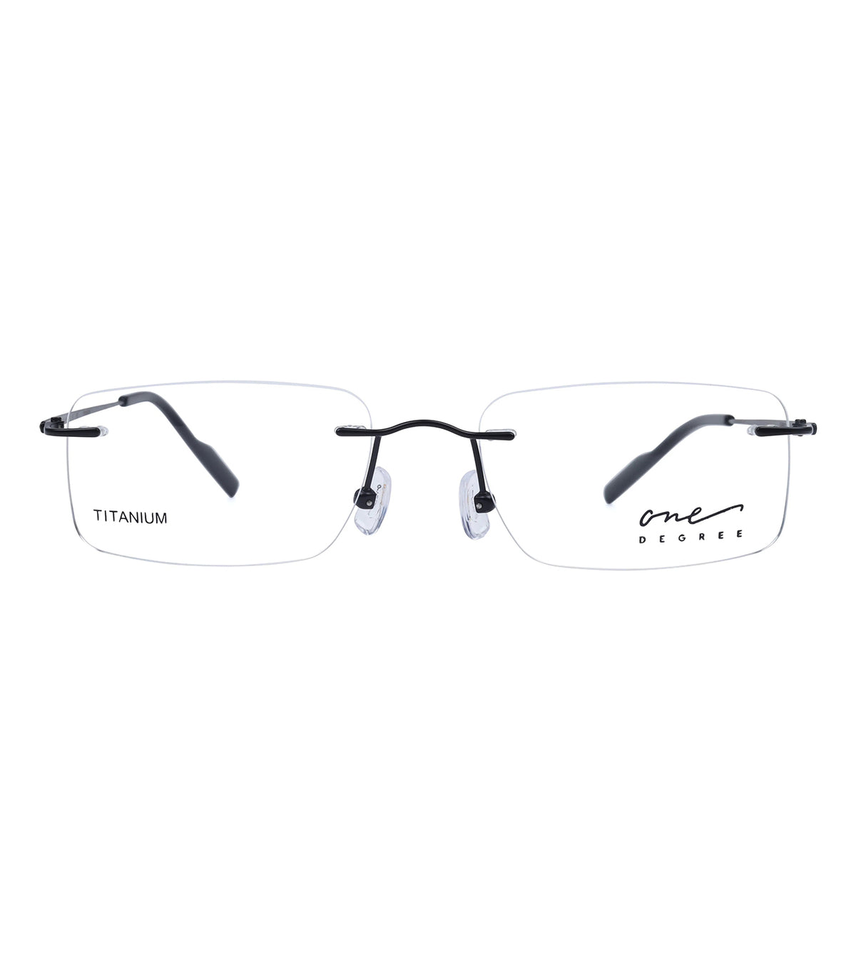 One Degree Unisex Matte Black Rectangle Optical Frames - OD6002 C2C2 53