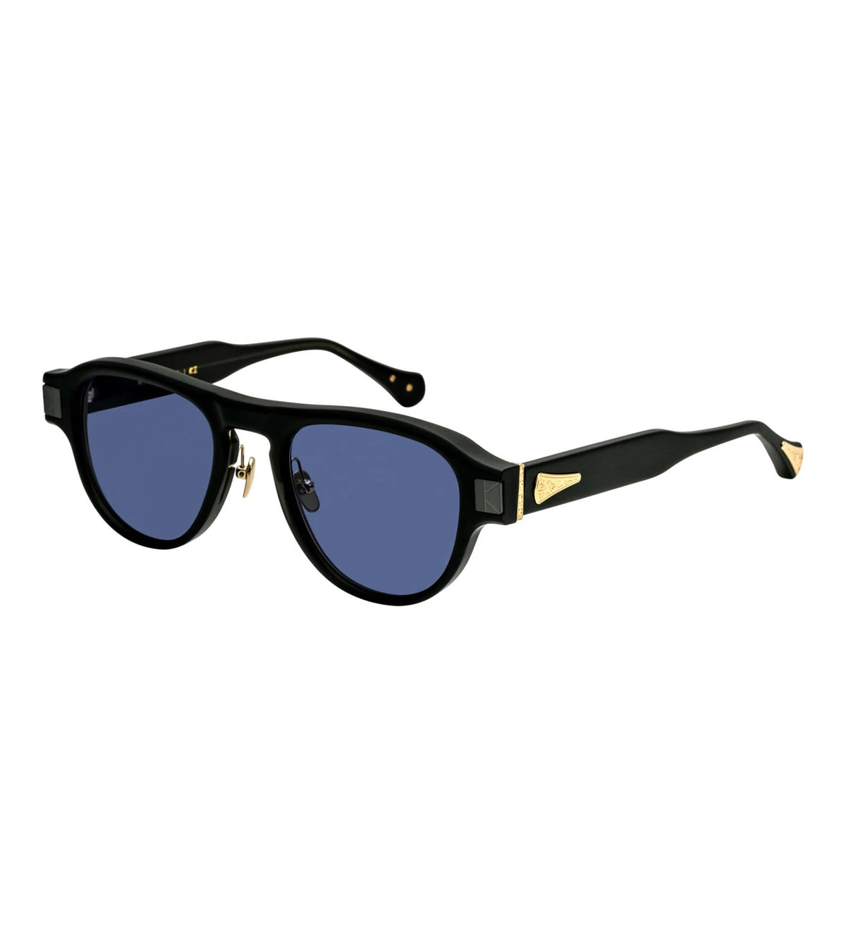 Masunaga NOVA S19 SG-BLACK 52 Unisex Blue Aviator Sunglasses