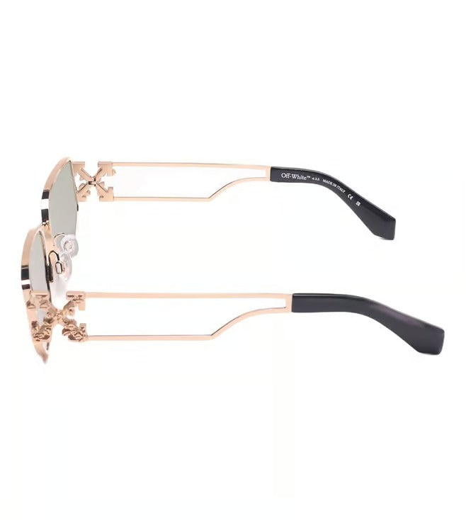 Off White Unisex Green Wayfarer Sunglasses OERI15617655