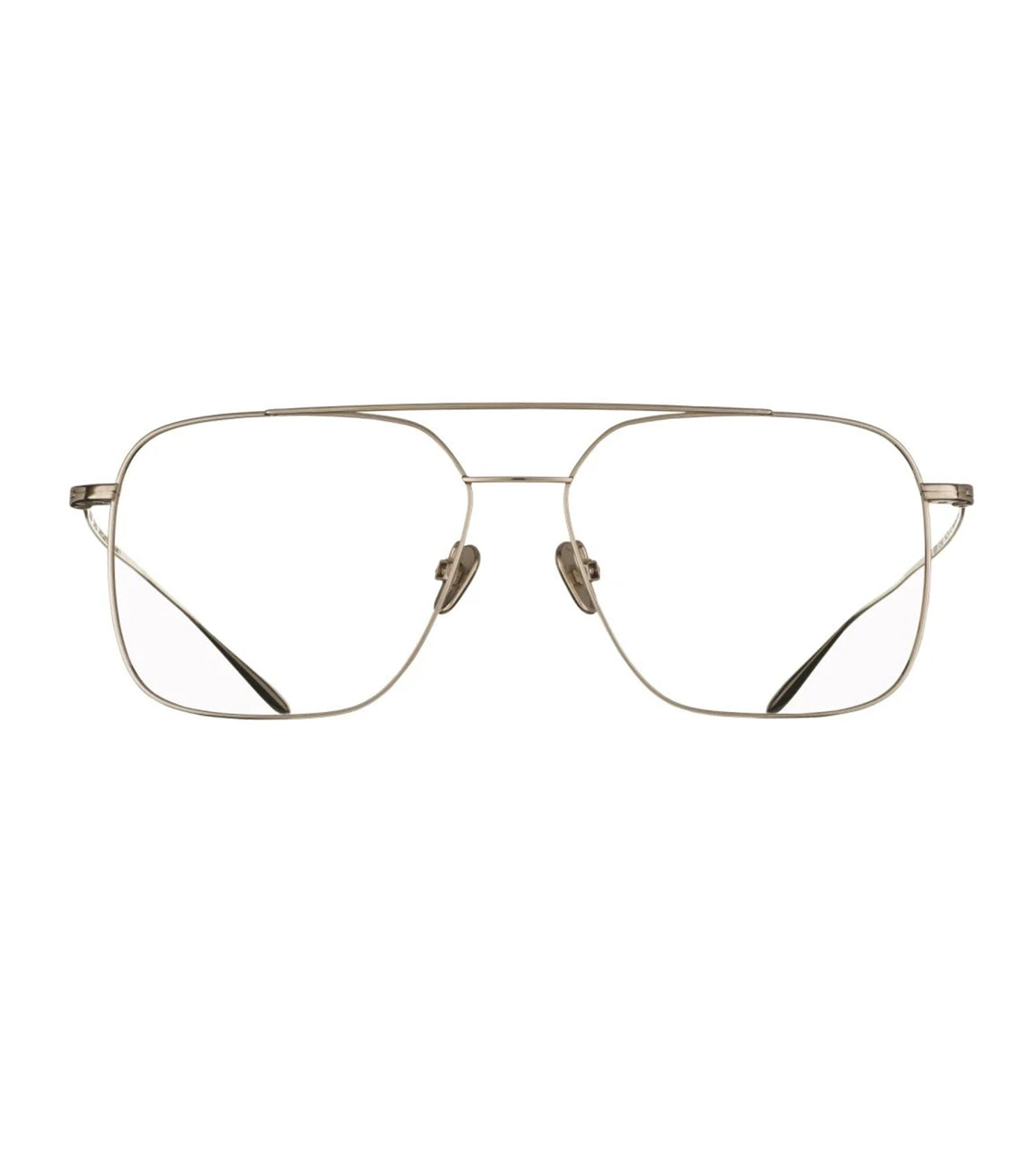 Massada Anticlastic MA-9791 White Gold Square Optical Frame - front view