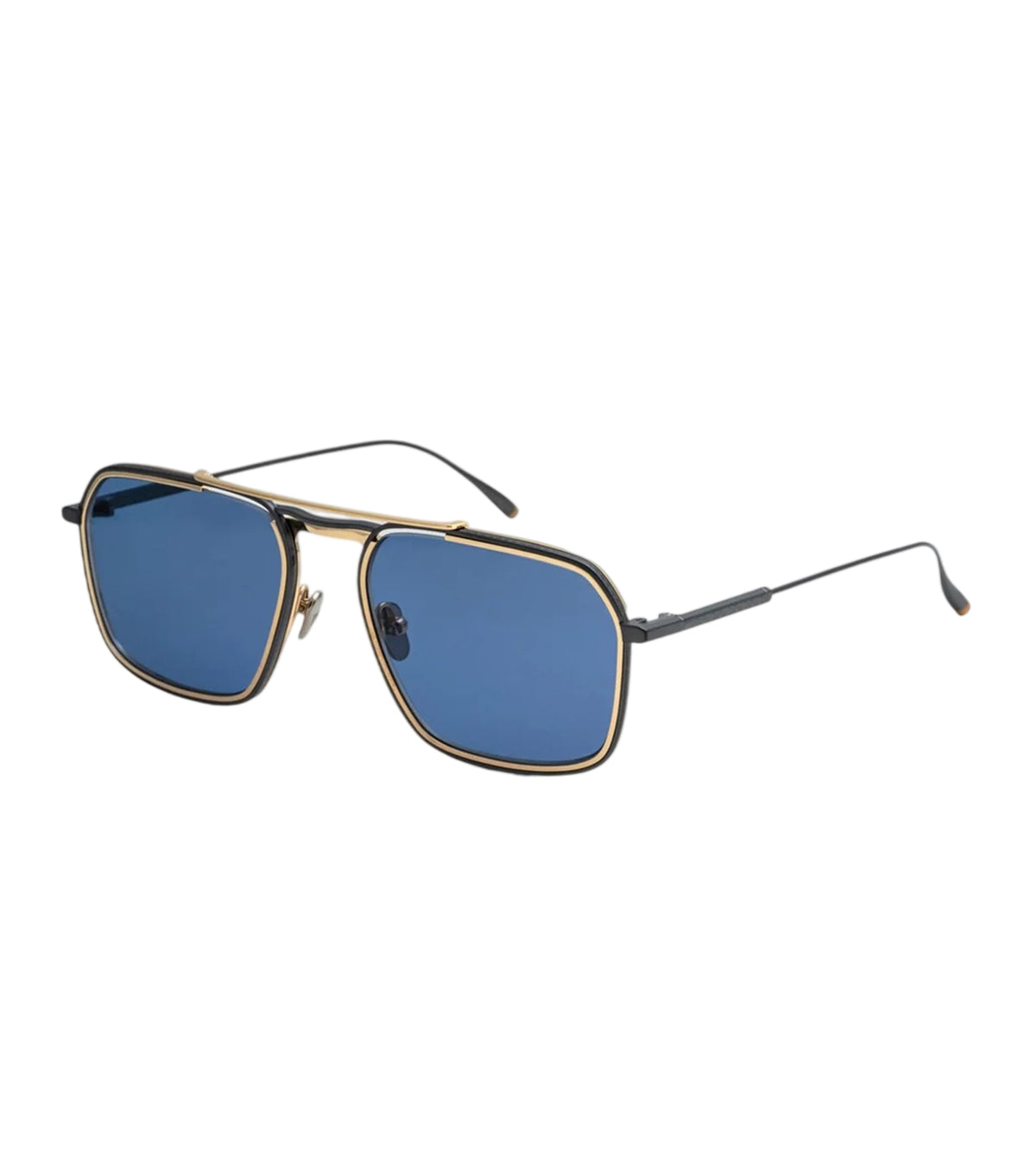 Masunaga TAKA 19 SG-BK/GP 53 Unisex Blue Round Sunglasses alternate view