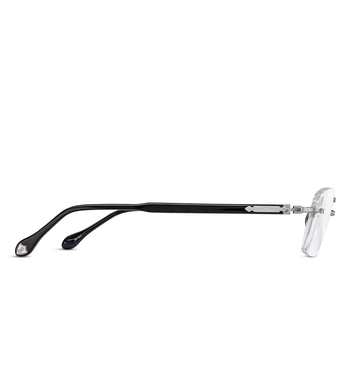 Matsuda M5009.RX.BS-BLK.52 Unisex Brushed Silver Rectangle Optical Frames alternate view