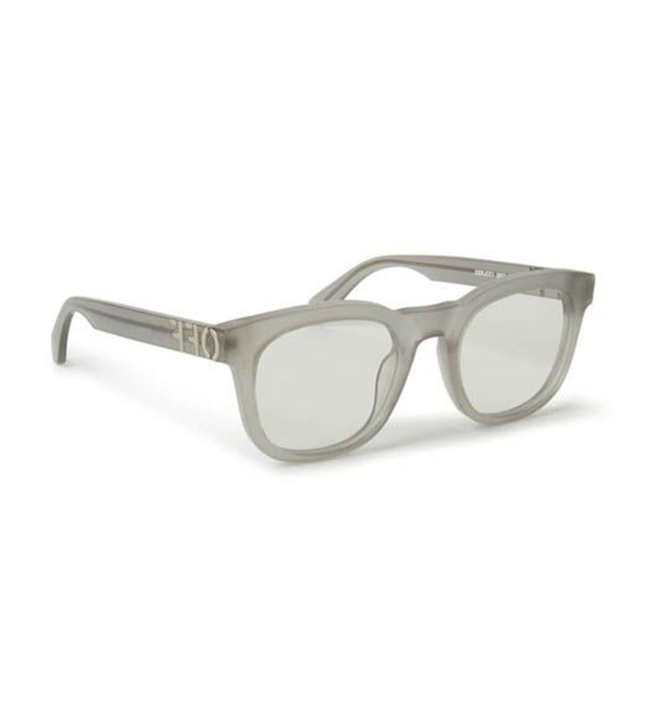 Off White Unisex Grey Oval Optical Frames OERJ071S2410900