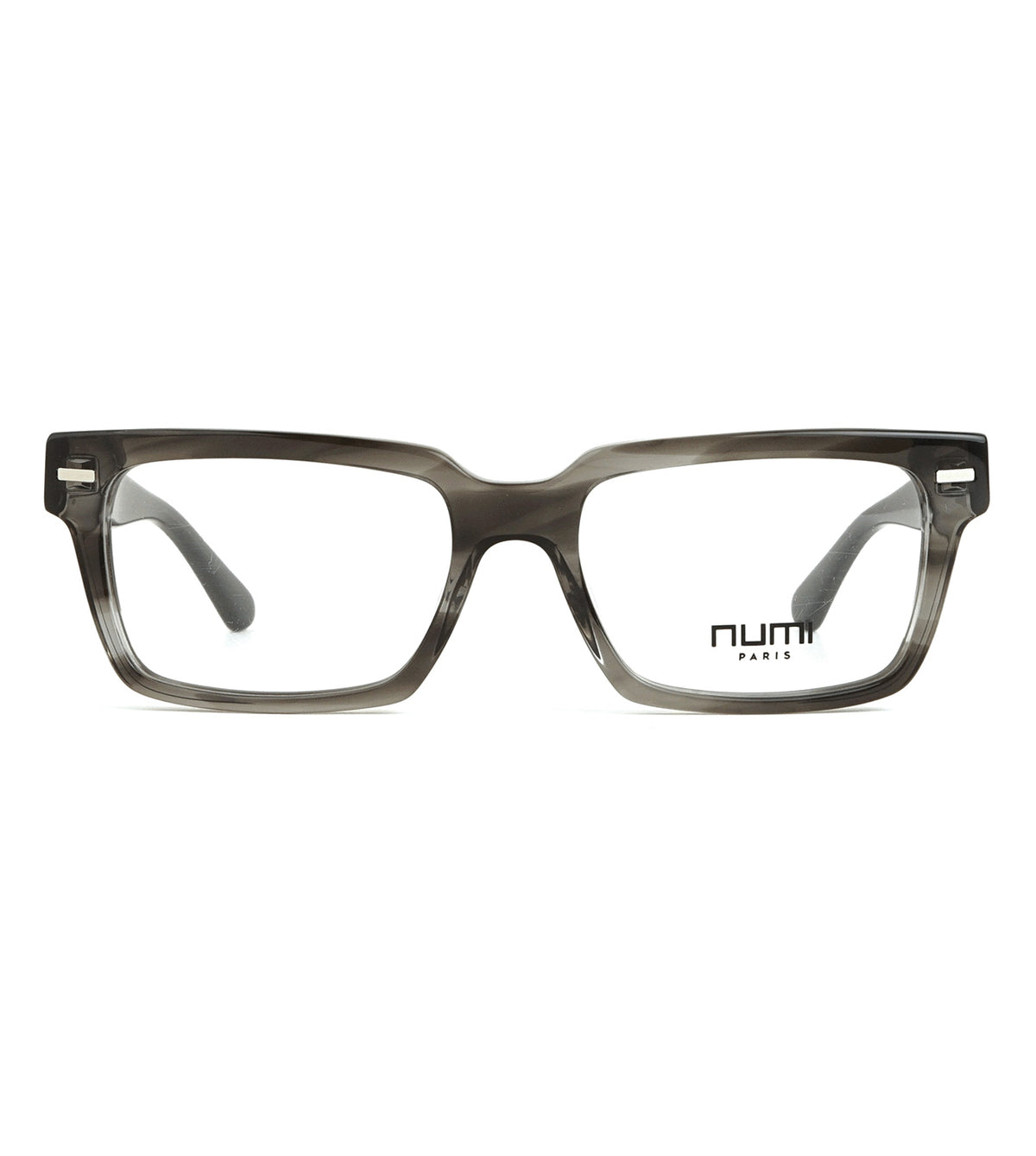 Numi Paris Men's Black Ash Rectangle Optical Frames - NP2408-04-53