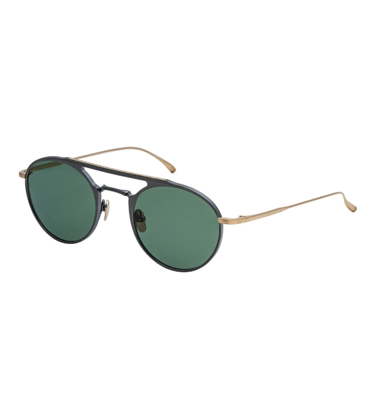 Masunaga SUZU 29 SG-BK/GP 49 Unisex Green Round Sunglasses