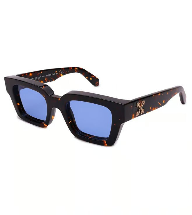 Off White Unisex Blue Square Sunglasses OERI008C9946045