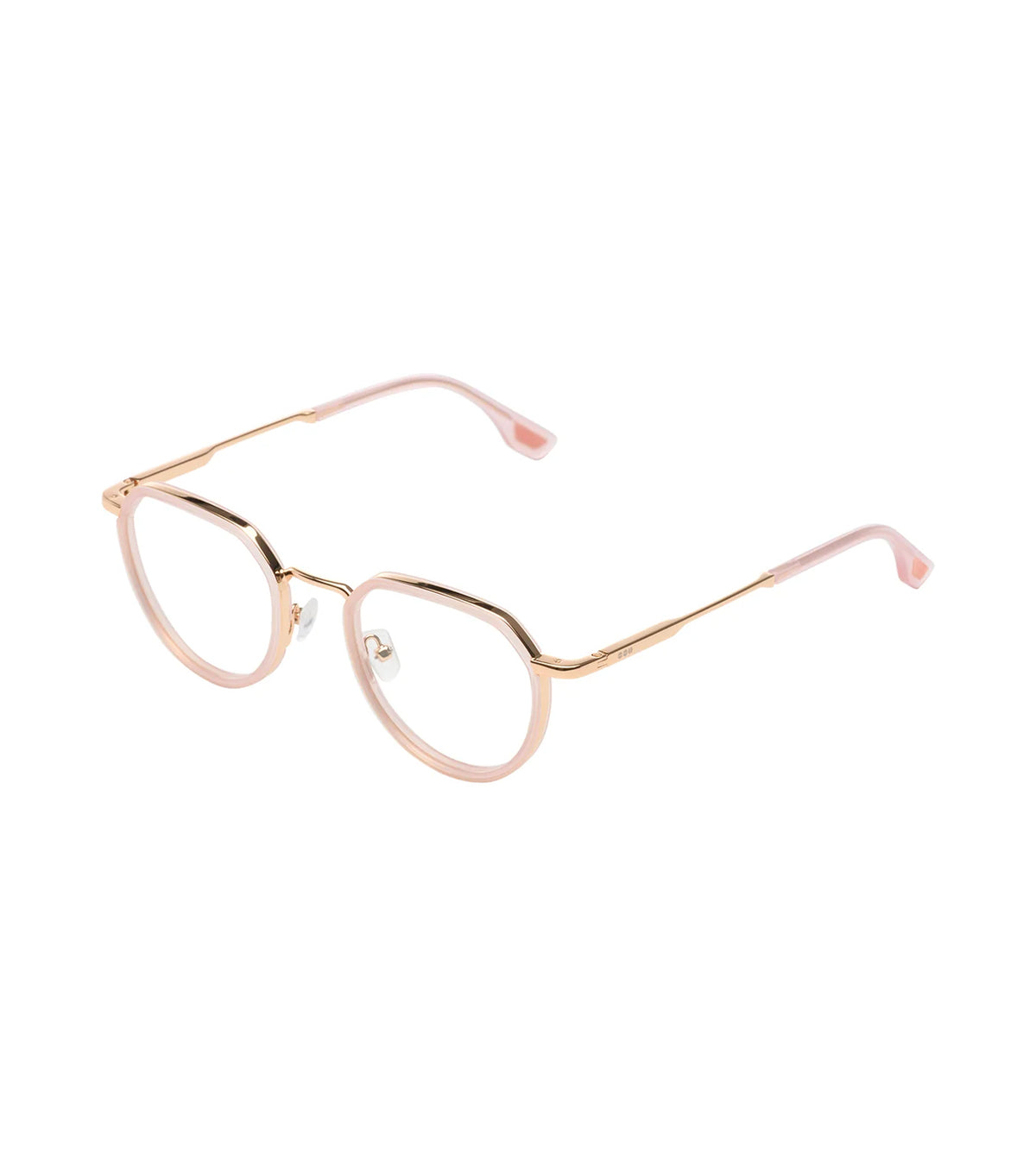 Komono Unisex Pink/Gold Round Optical Frames - KOM-O8729