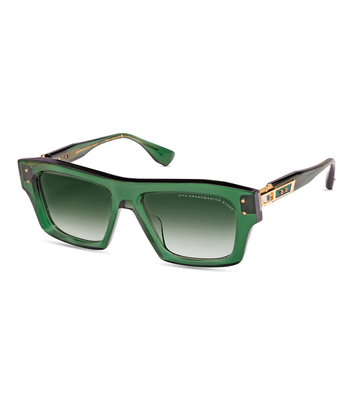 Dita Unisex Cadium Green Gradient Square Sunglasses - DTS458-A-02
