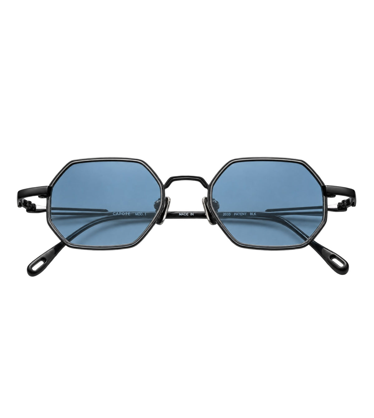 Capote Unisex Blue Angular Sunglasses - C003 BLACK/BLUE