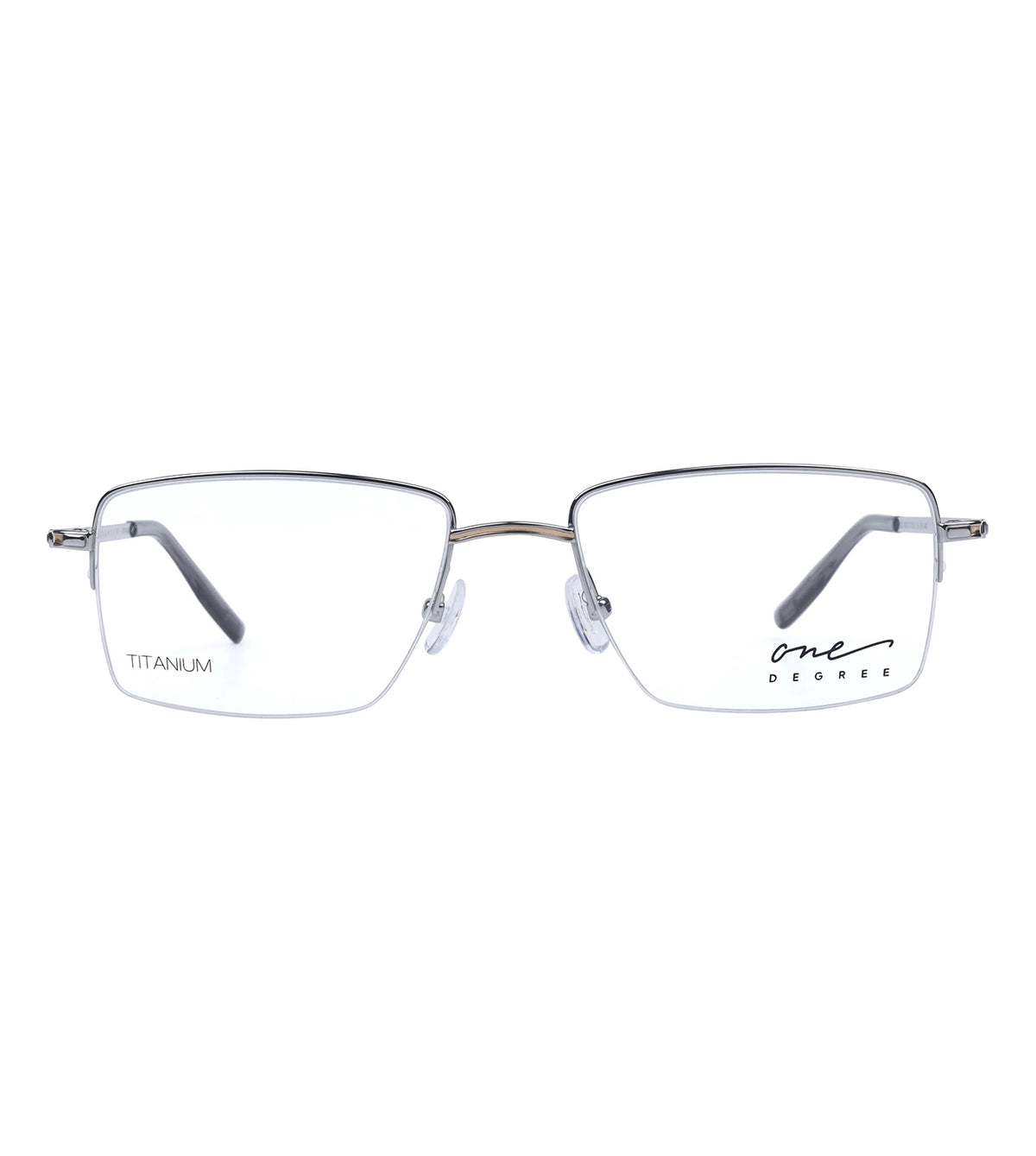 One Degree Men's Silver Rectangle Optical Frames - OD4003 D1A1 53