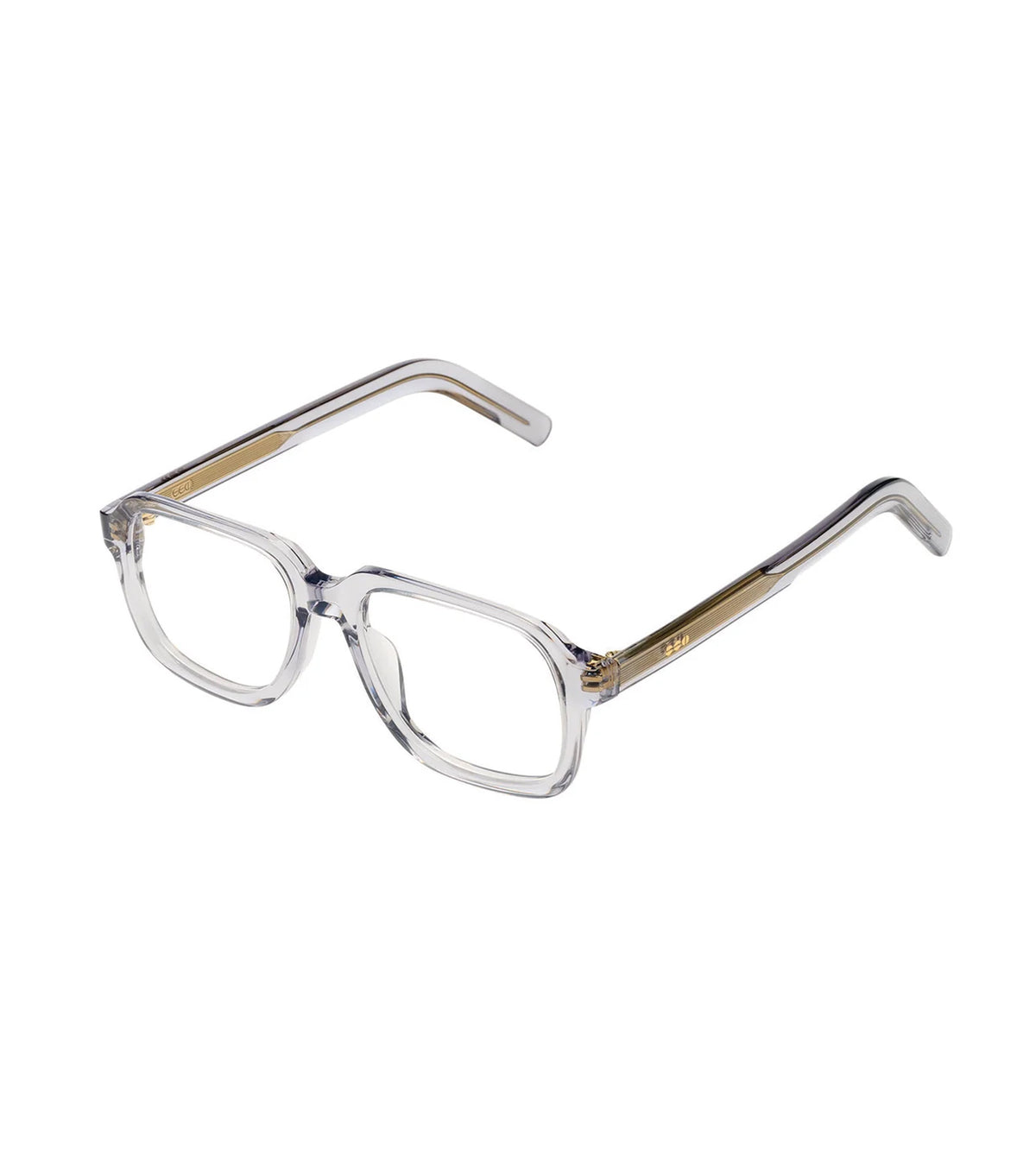 Komono Unisex Transparent Grey Square Optical Frames - KOM-O8051