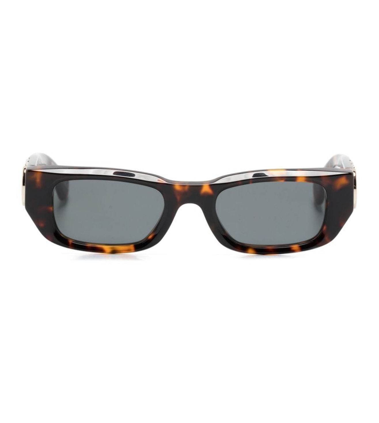 Off White Unisex Grey Rectangular Sunglasses OERI124S2416007