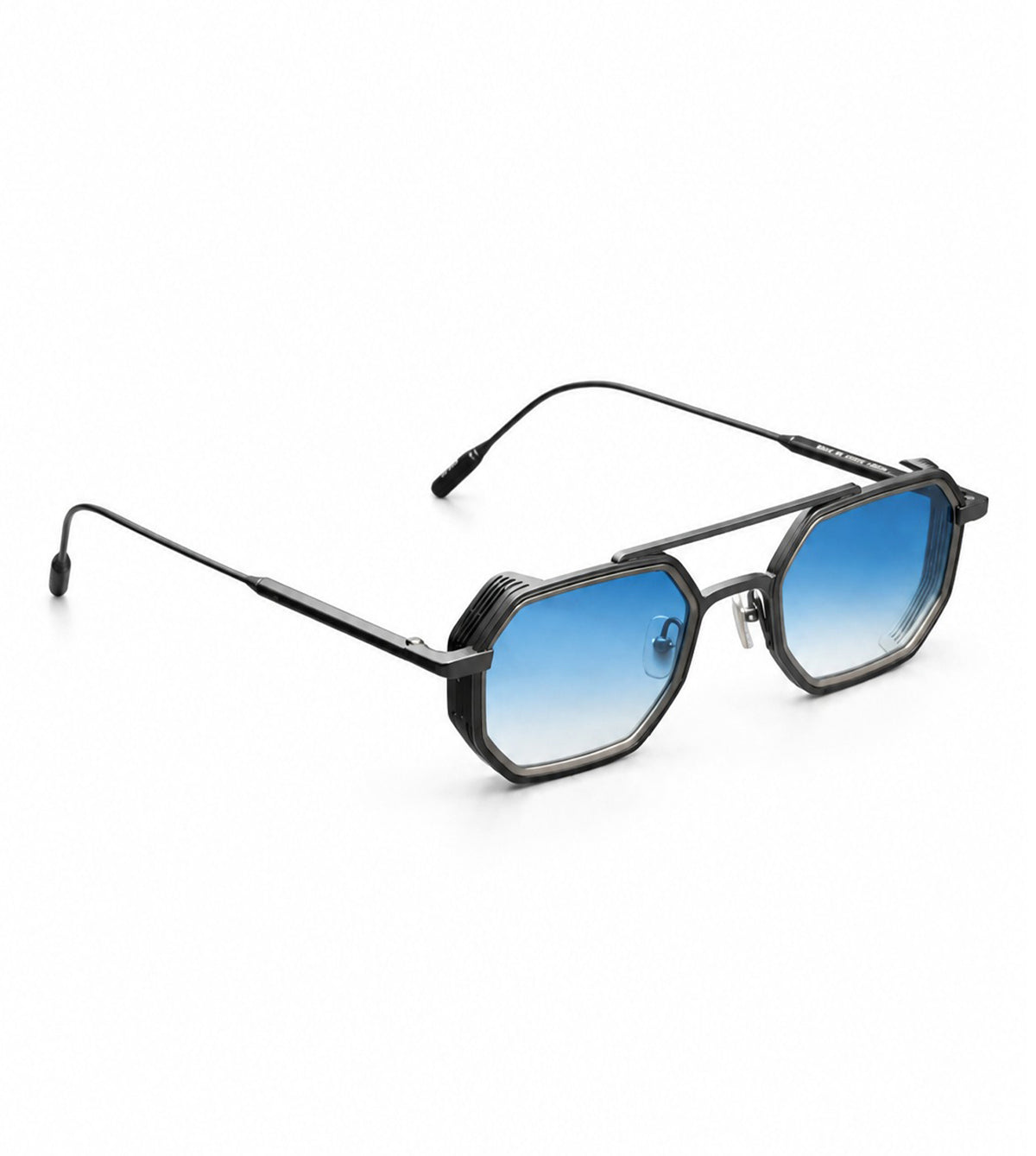 Capote Unisex Blue Geometric Sunglasses - KENAZ X BLACK/BLUE