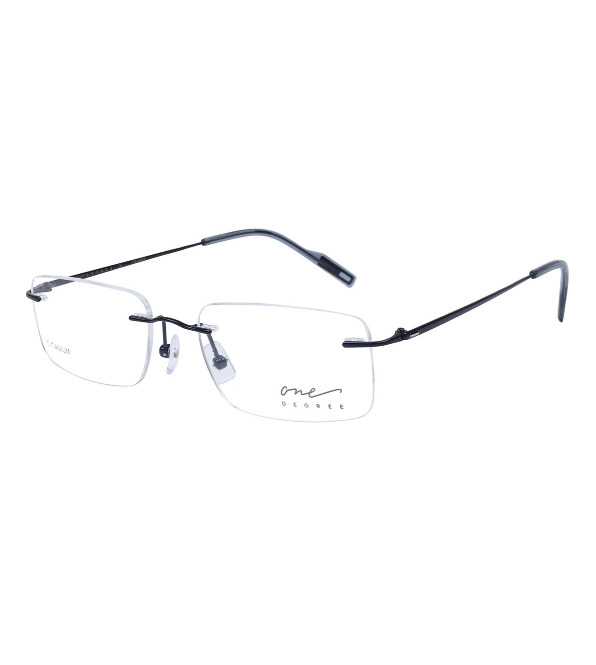 One Degree Unisex Matte Black Rectangle Optical Frames - OD6002 C2C2 53