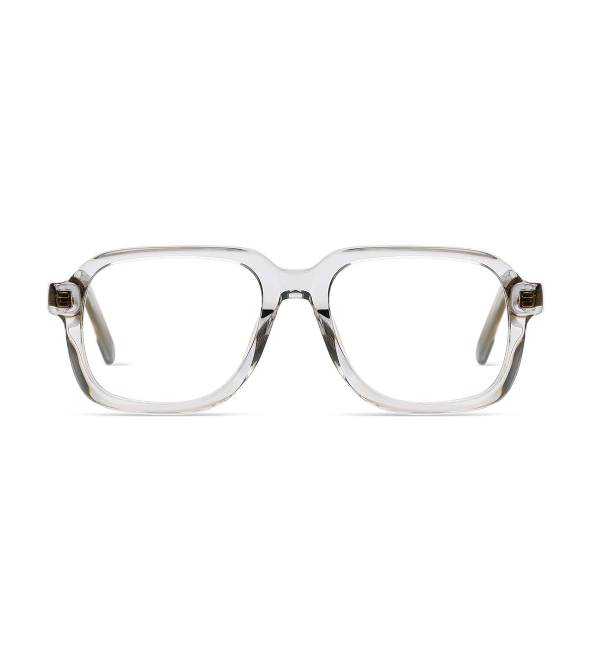 Komono Unisex Transparent Grey Square Optical Frames - KOM-O8051
