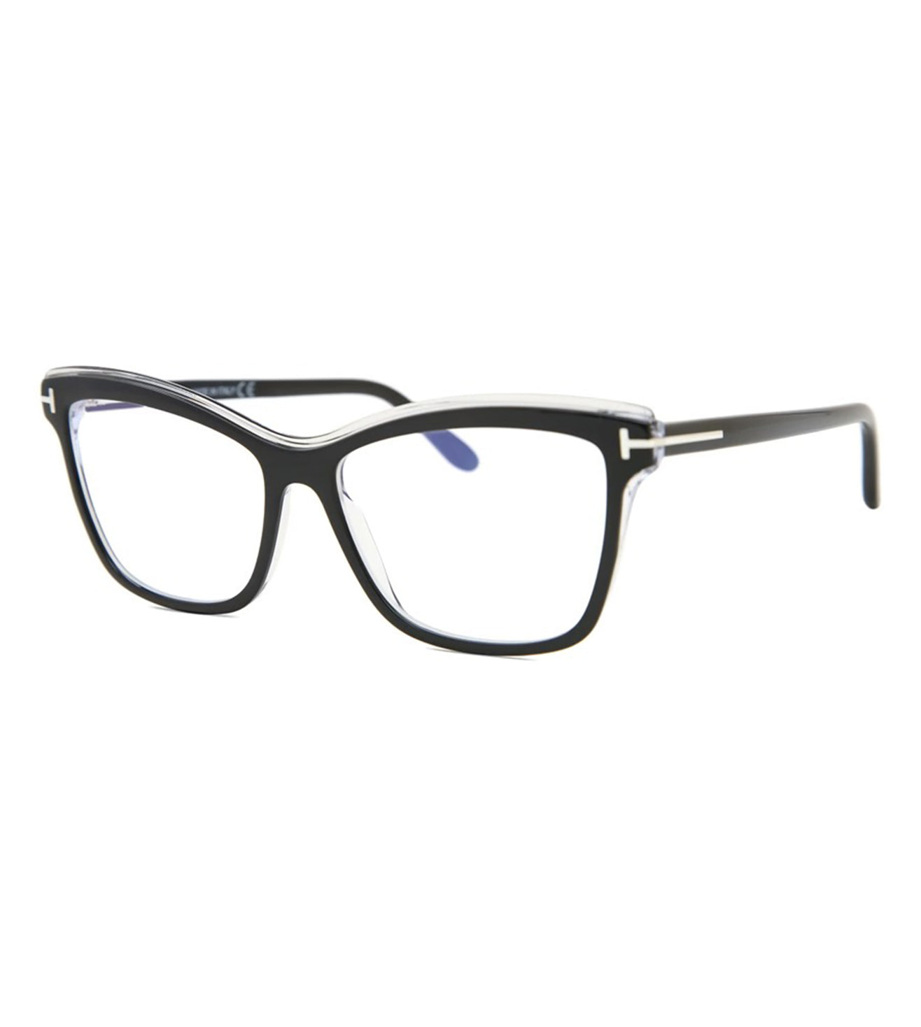 Tom Ford Women's Shiny Black Cat Eye Optical Frames