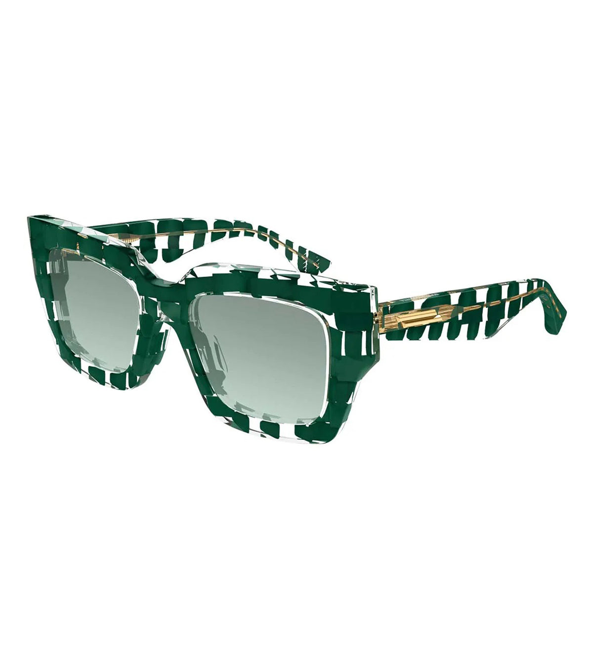 Bottega Veneta Women's Gradient Green Square Sunglasses - BV1212S-008-52