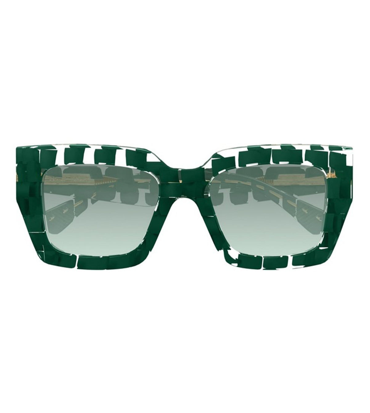 Bottega Veneta Women's Gradient Green Square Sunglasses - BV1212S-008-52