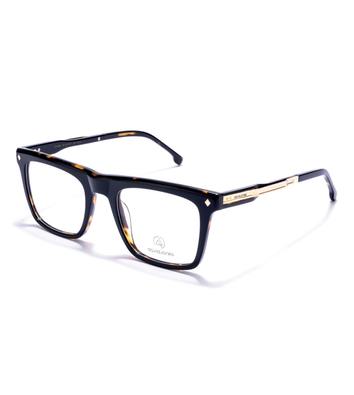 David Jones Men's Havana Square Optical Frames - FRM DJ 0366-C9-52