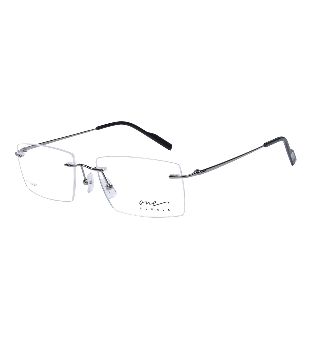 One Degree Men's Silver Rectangle Optical Frames - OD4008 D1G3 54