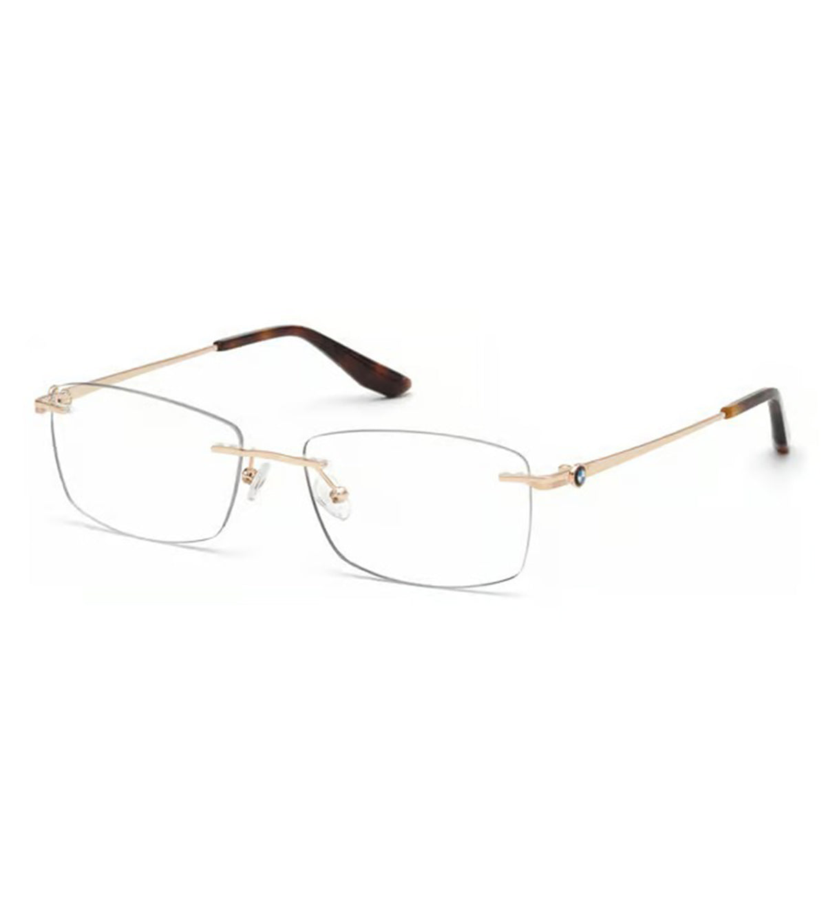 BMW Unisex Rose Gold Rectangular Optical Frames - BW5011 028