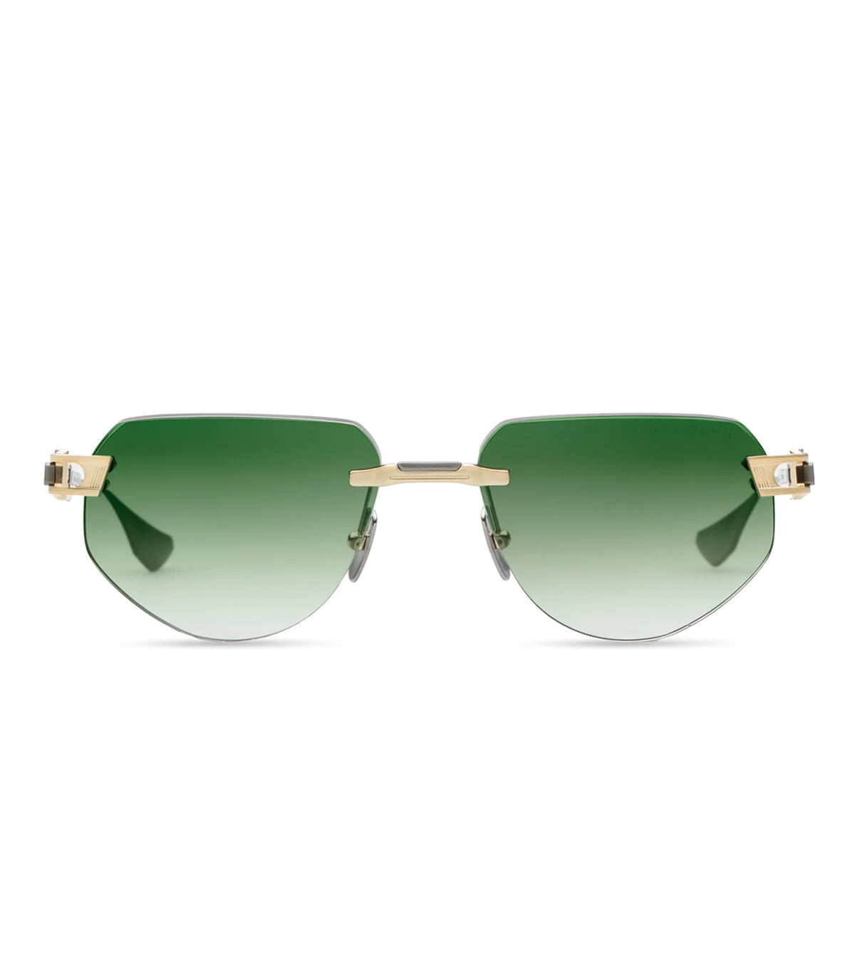 Dita Unisex Green To Clear Gradient Geometric Sunglasses - DTS164-A-02