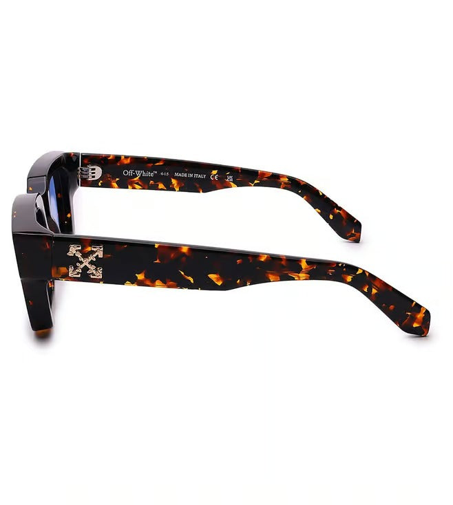 Off White Unisex Blue Square Sunglasses OERI008C9946045-L