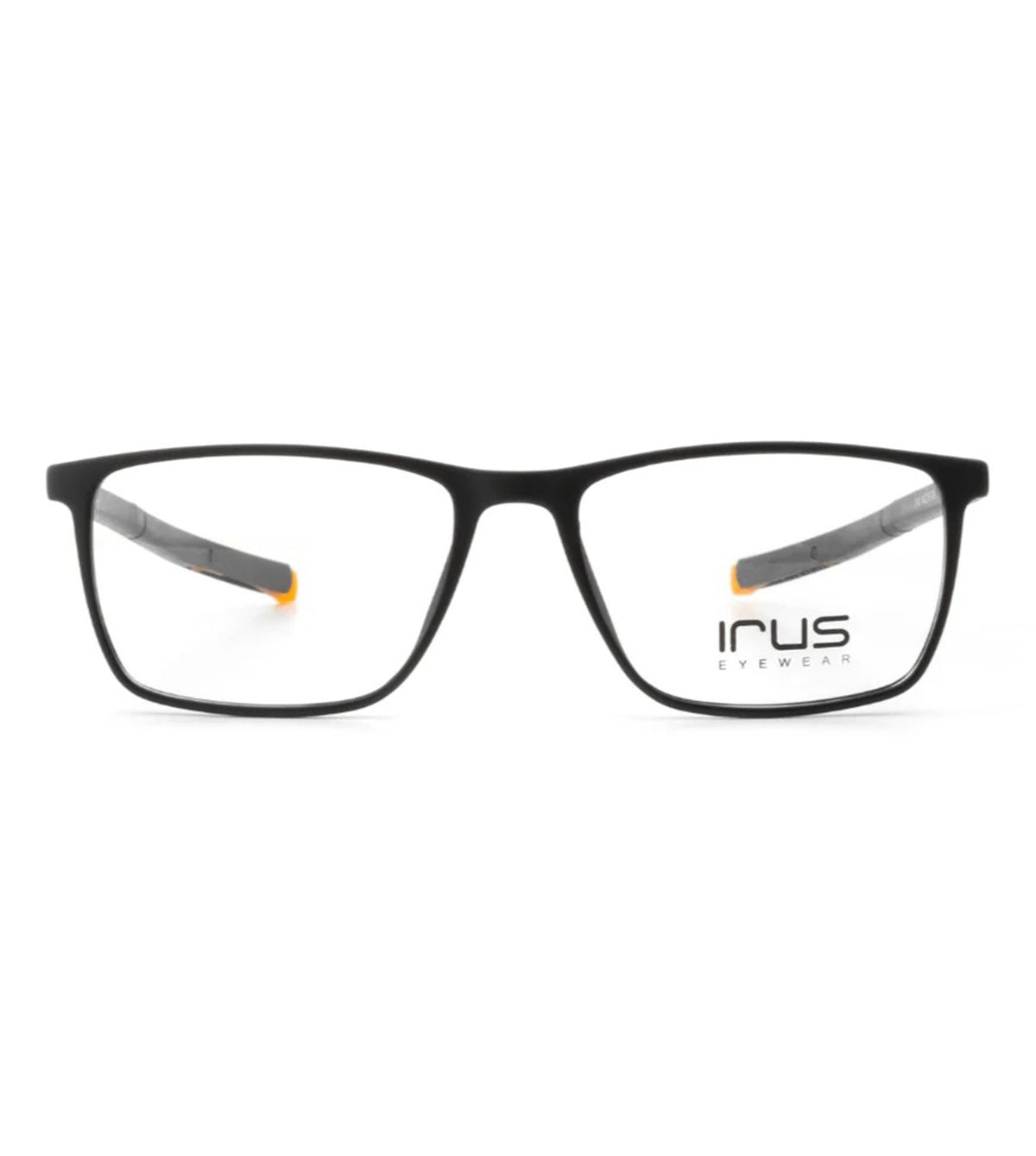 Irus Men's Matt Black Rectangular Optical Frames - IRUS 3142 48 C1