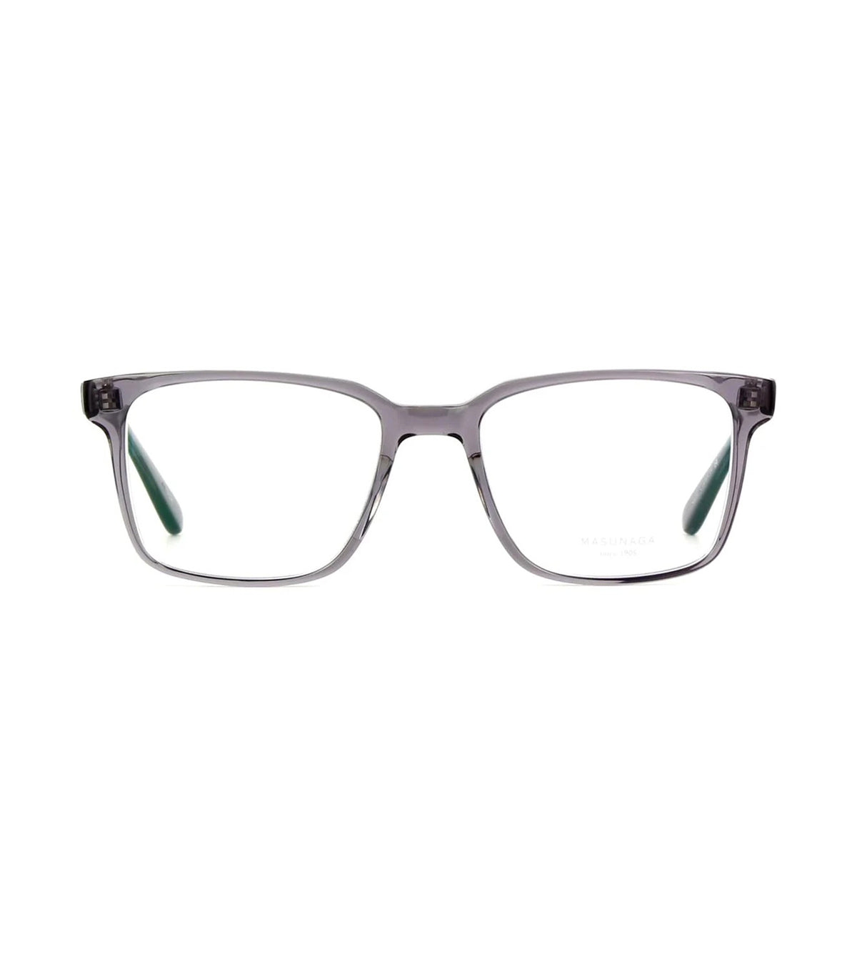 Masunaga KOKI 055 64 U-DGRY 52 Unisex Grey Crystal Square Optical Frames