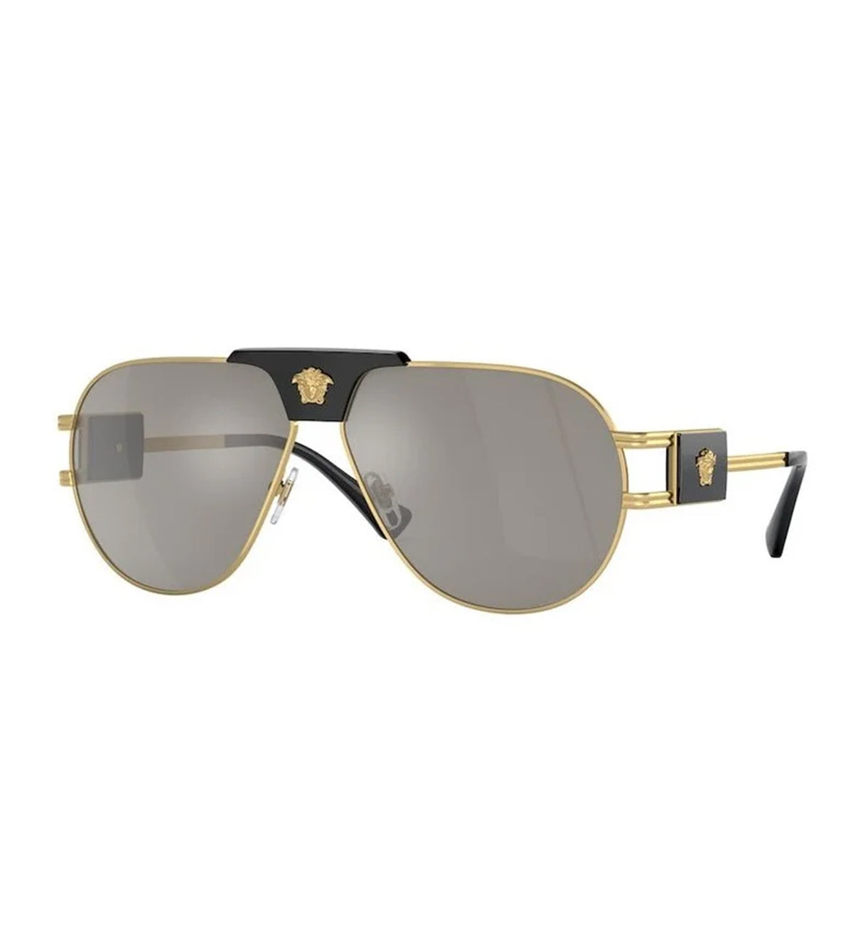 Versace Men's Grey Aviator Sunglasses - 0VE225210026G63