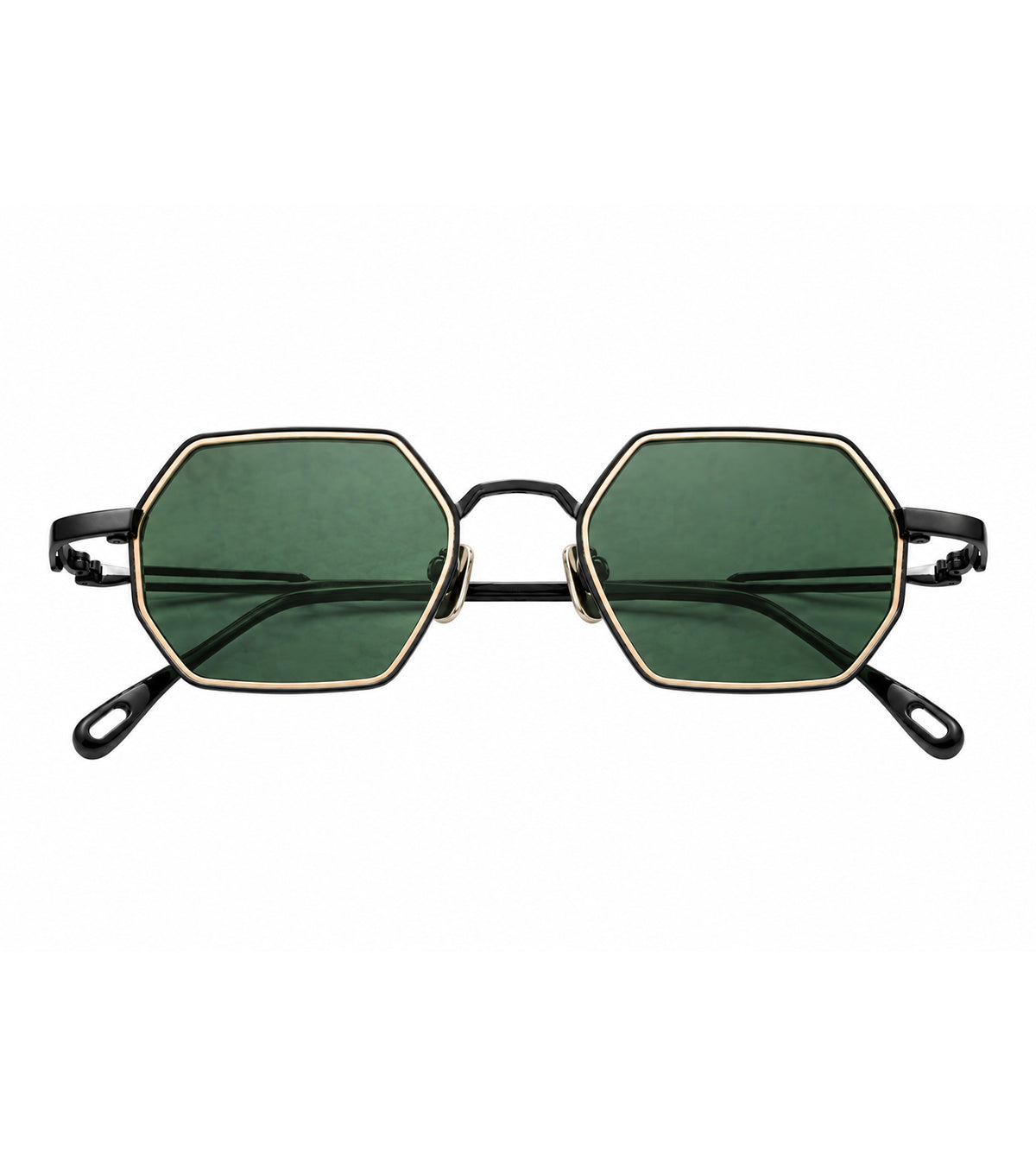 Capote Unisex Green Octagon Sunglasses - C006 BLACK/GREEN