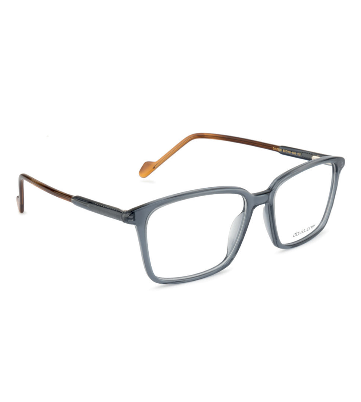 David Jones Men's Grey Square Optical Frames - FR DJ 2238 HD-C5-53