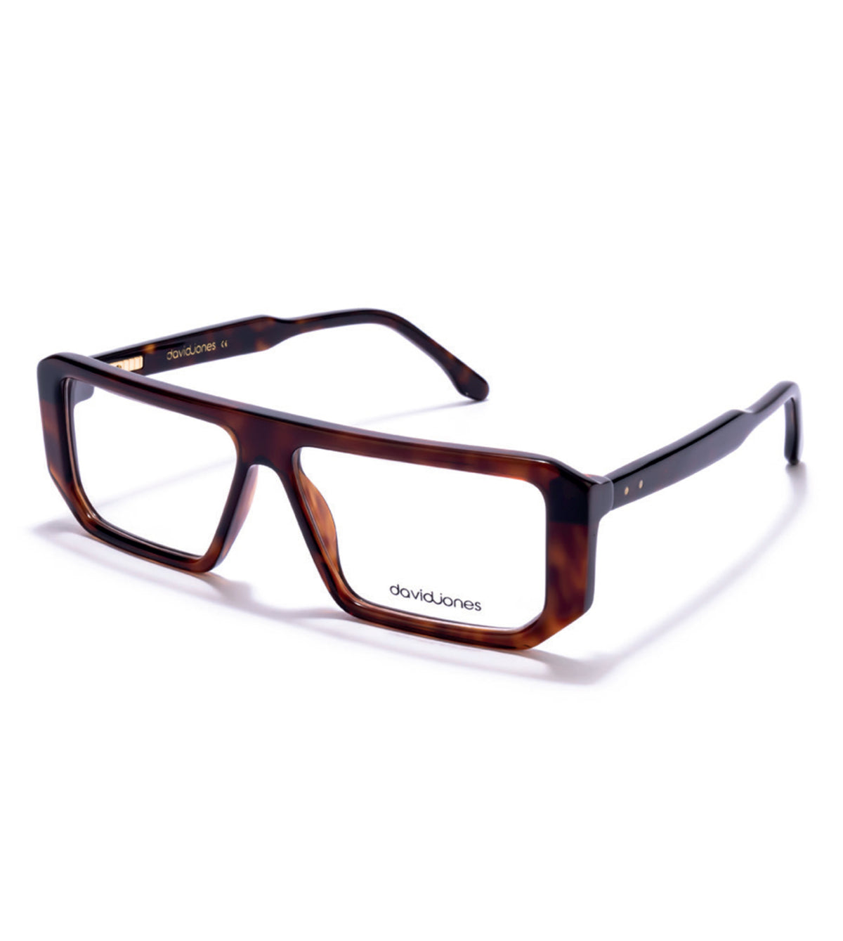 David Jones Men's Tortoiseshell Rectangle Optical Frames - FRM DJ 2218-C2-55
