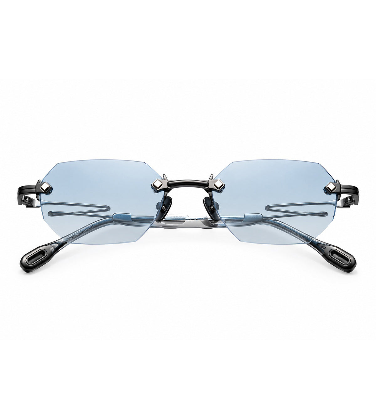 Capote Unisex Blue Angular Sunglasses - C33 BLACK/BLUE