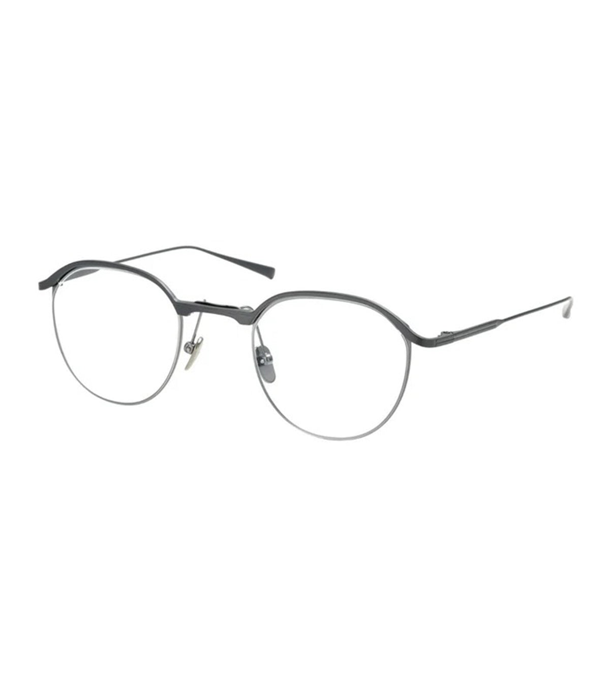 Masunaga STRATUS 39 BLACK/GRY 47 Unisex Black/Gray Round Optical Frames