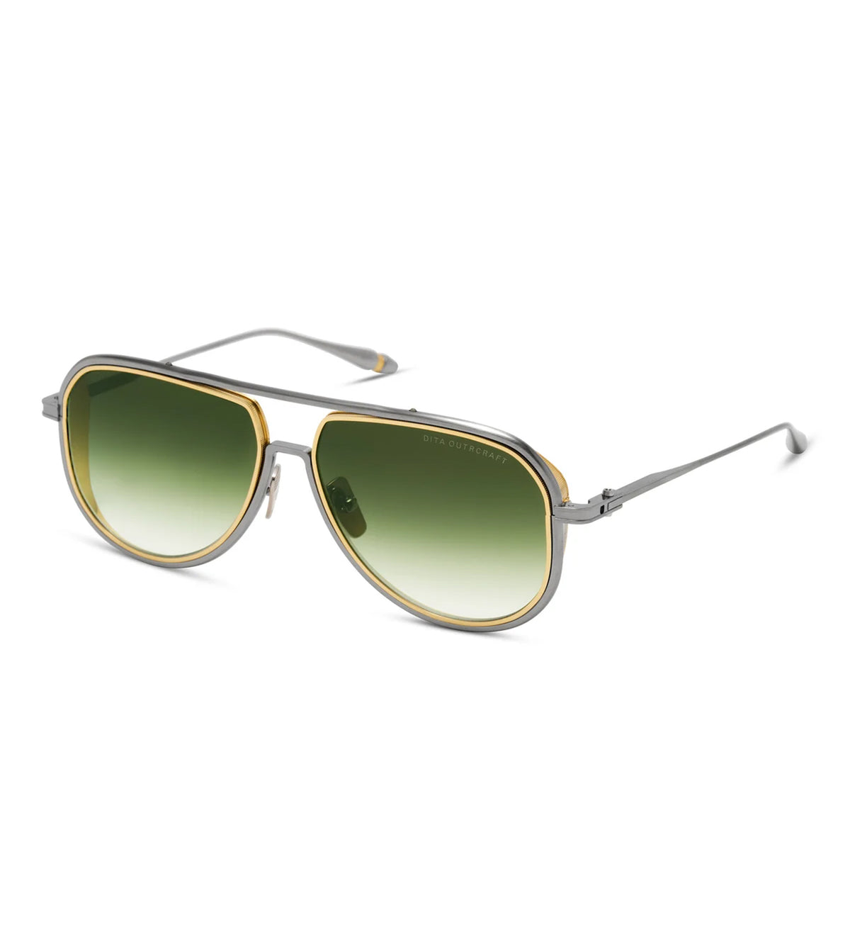 Dita Men's Green To Clear Gradient Aviator Sunglasses - DTS188-A-02