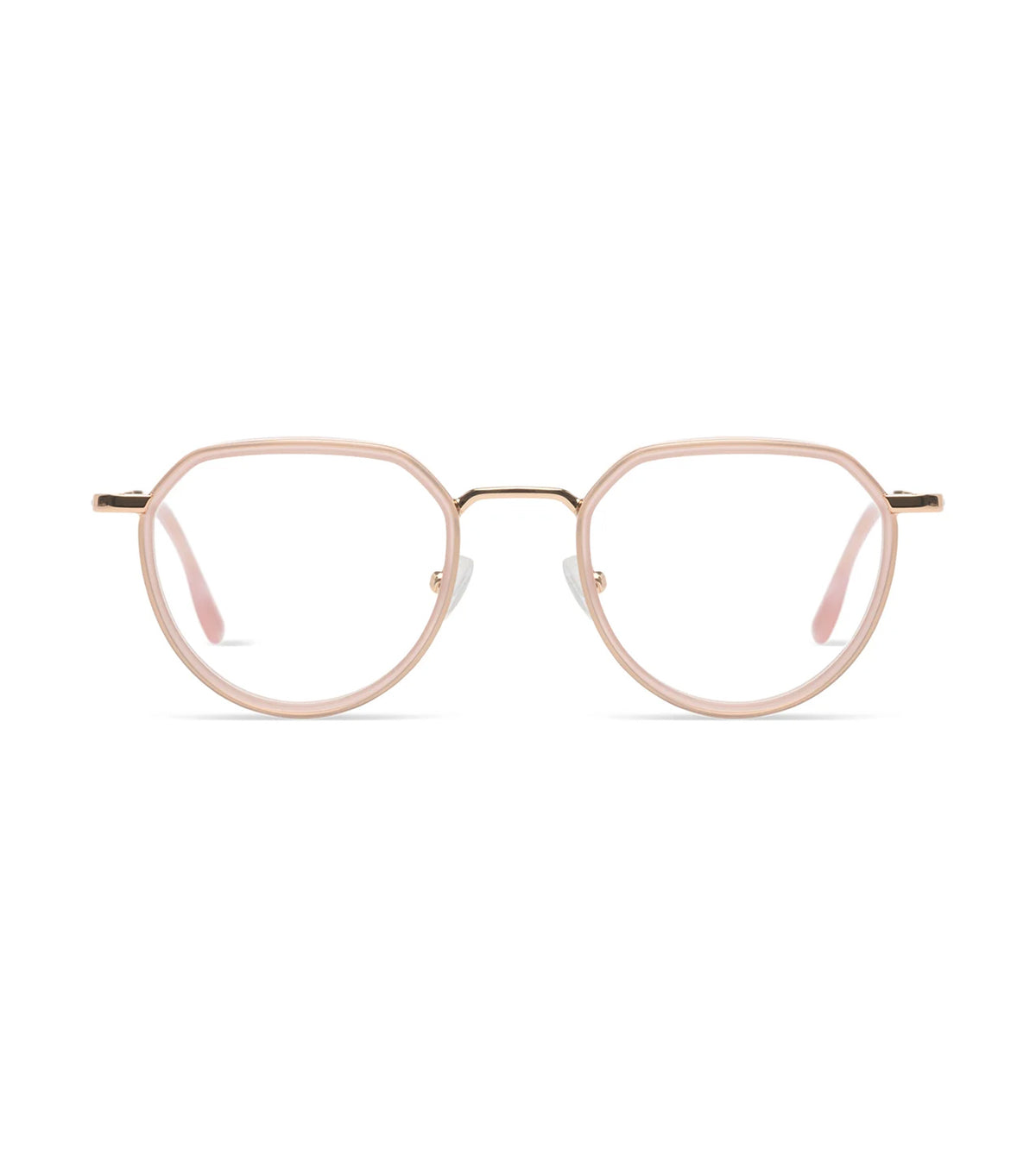Komono Unisex Pink/Gold Round Optical Frames - KOM-O8729
